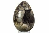 Septarian Dragon Egg Geode - Black Crystals #329502-2